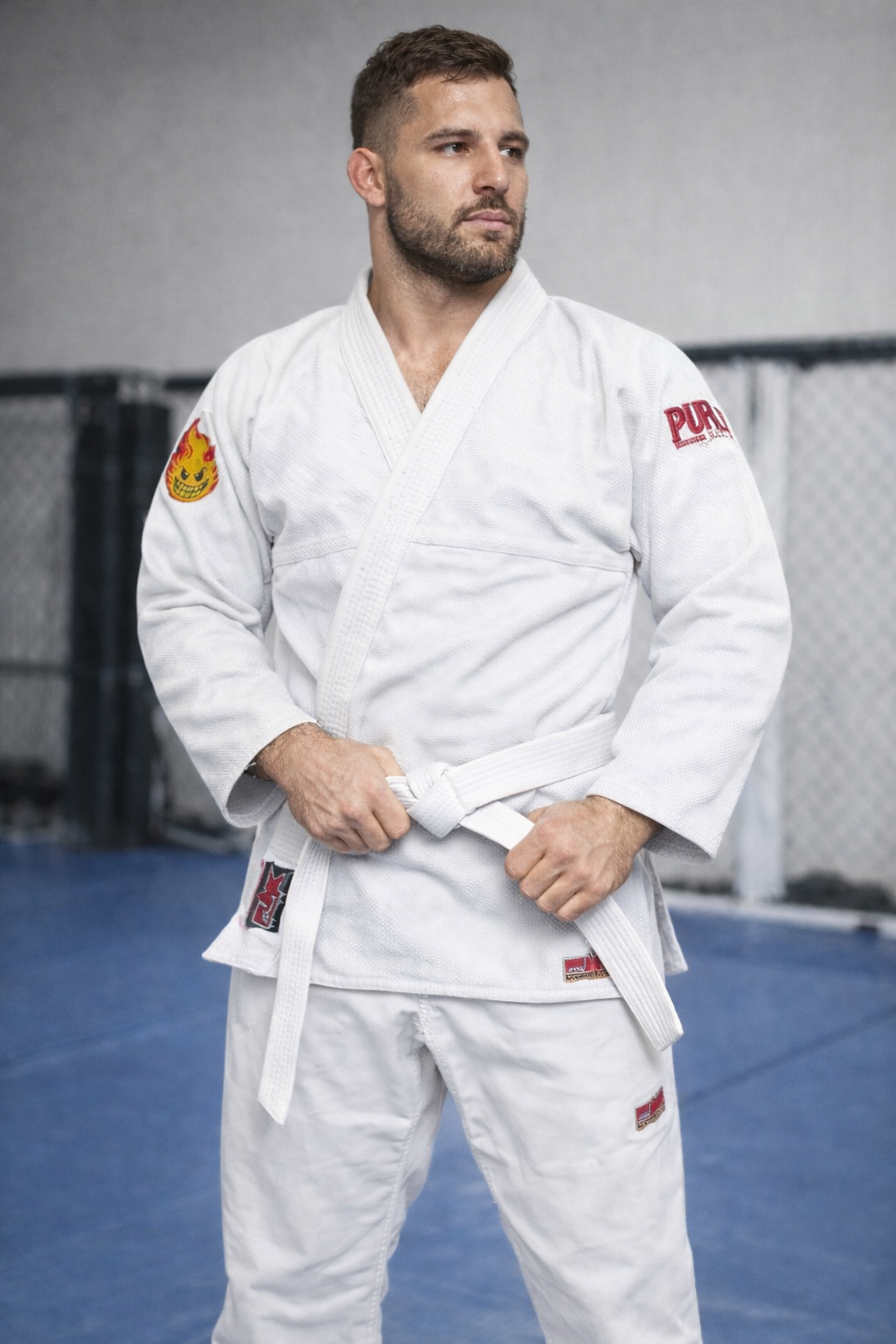 Kimono Jiu Jitsu Trançado Bordado Punk