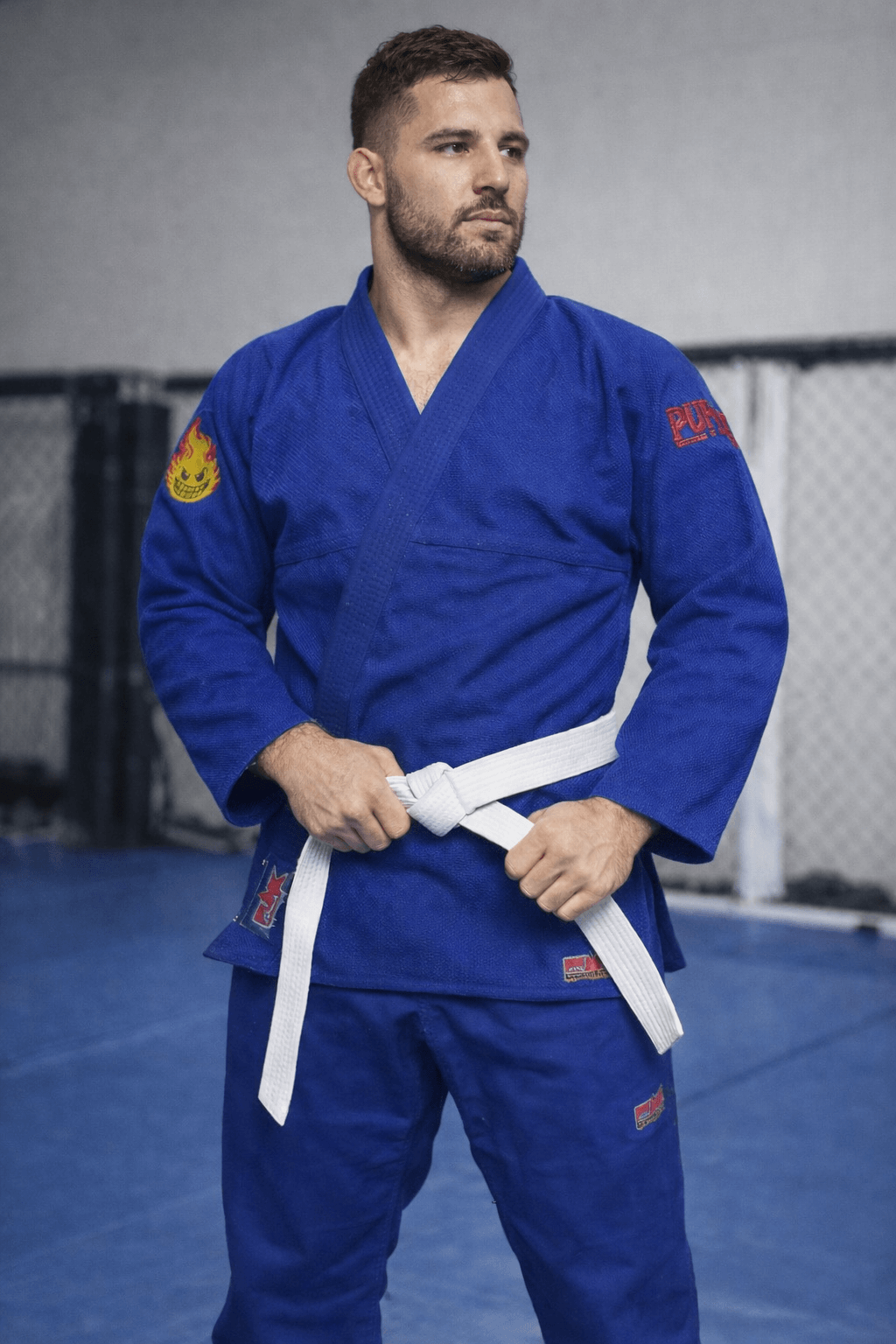 Kimono Jiu Jitsu Trançado Bordado Punk