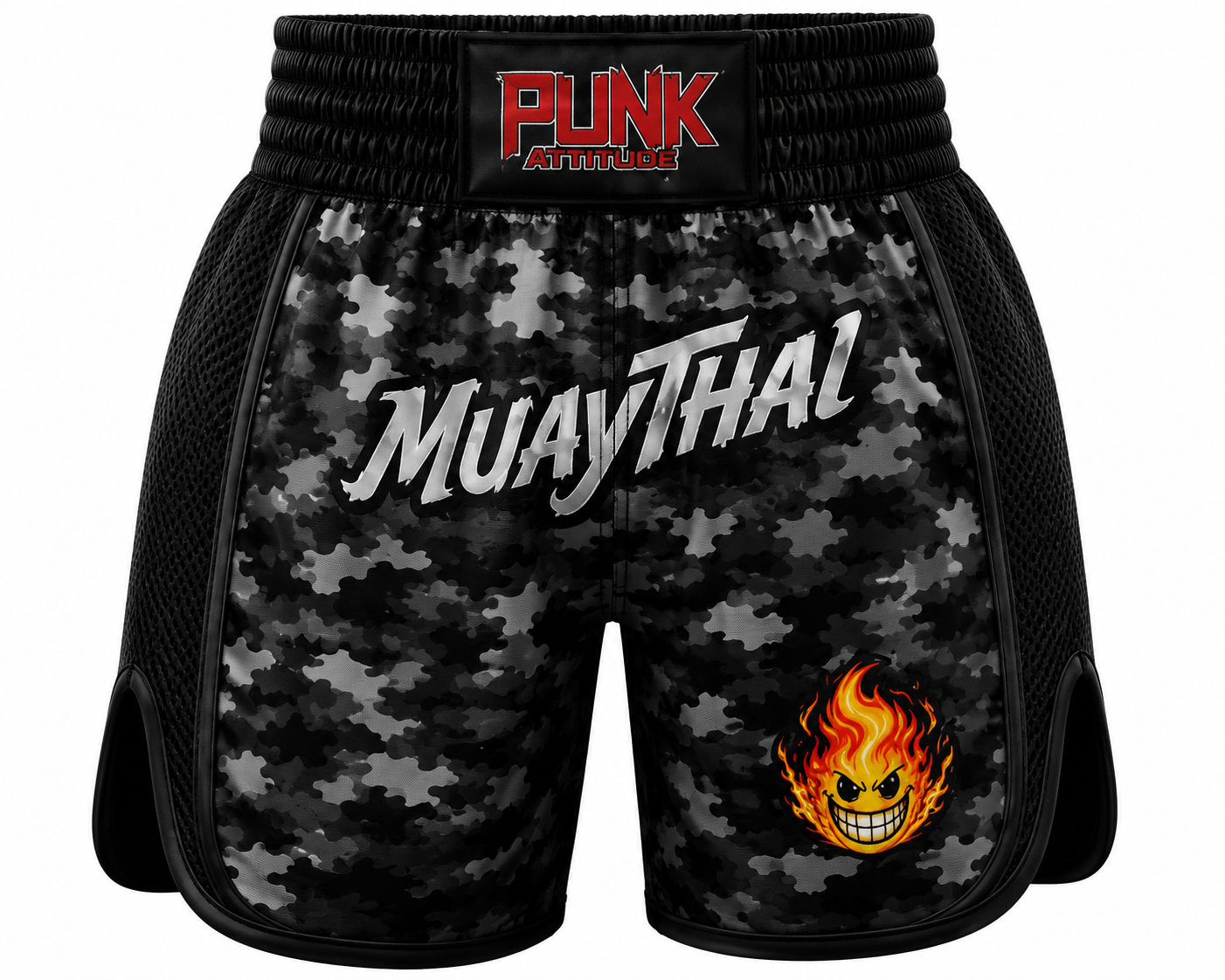 Coleção short Muay Thai bordado camuflado