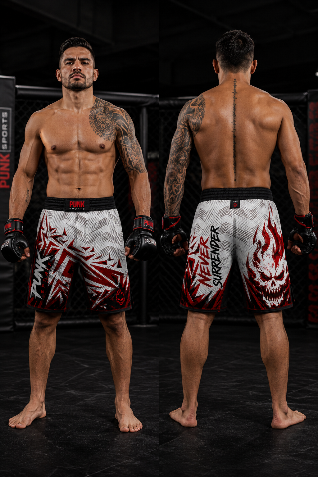 Bermuda MMA com elástico sublimada Punk