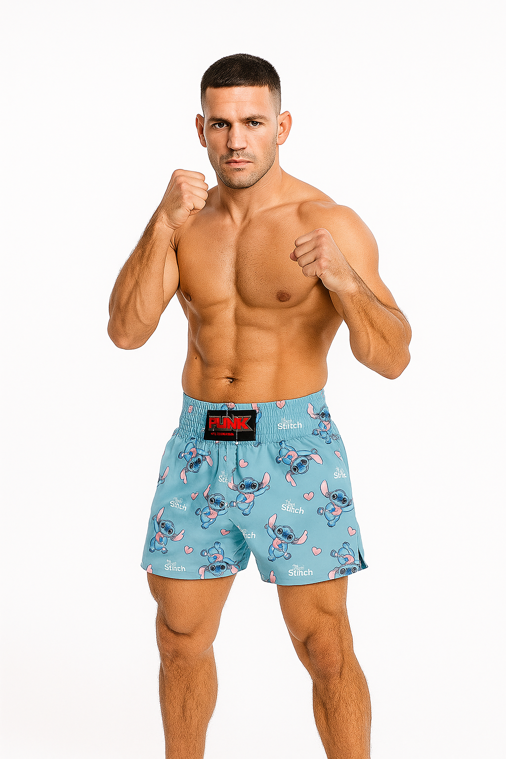 Short Treino/Passeio/Muay Thai Sublimado Stitch Adulto/Infantil