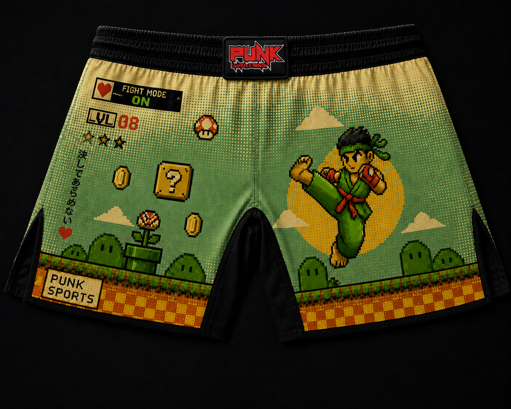 Short Muay Thai/Treino/Passeio Sublimado Samurai Adulto/Infantil Punk