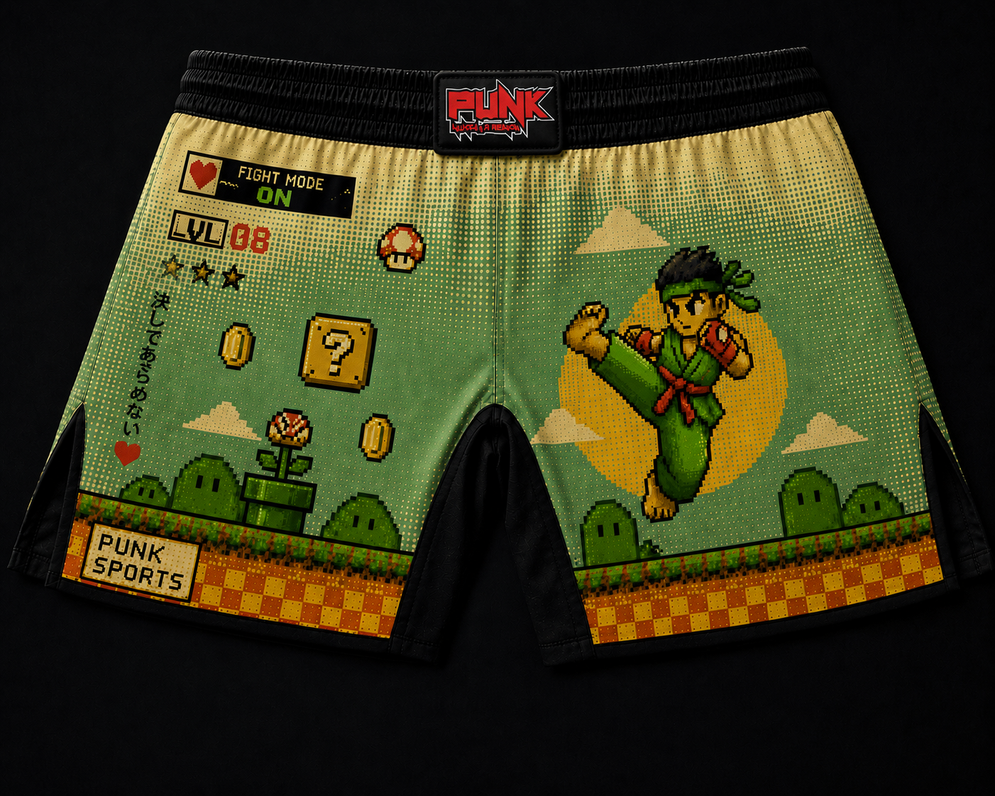 Short Muay Thai/Treino/Passeio Sublimado Samurai Adulto/Infantil Punk