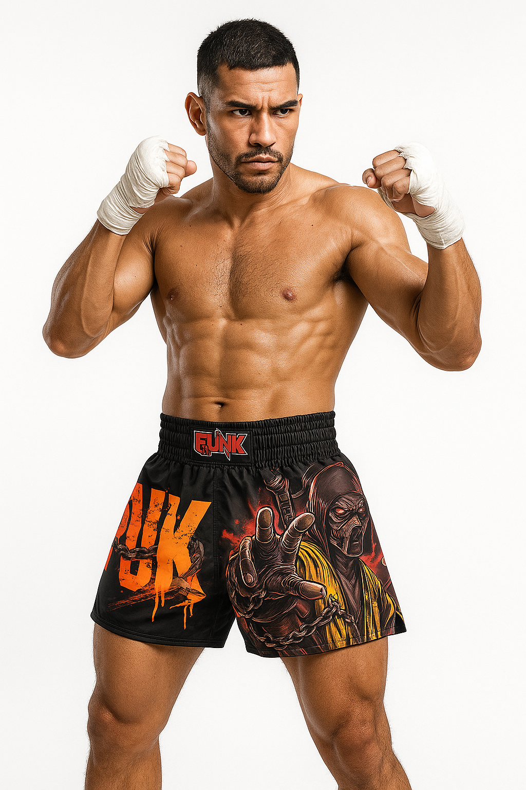 Short Treino/Passeio/Muay Thai Sublimado Scorpion Adulto/Infantil