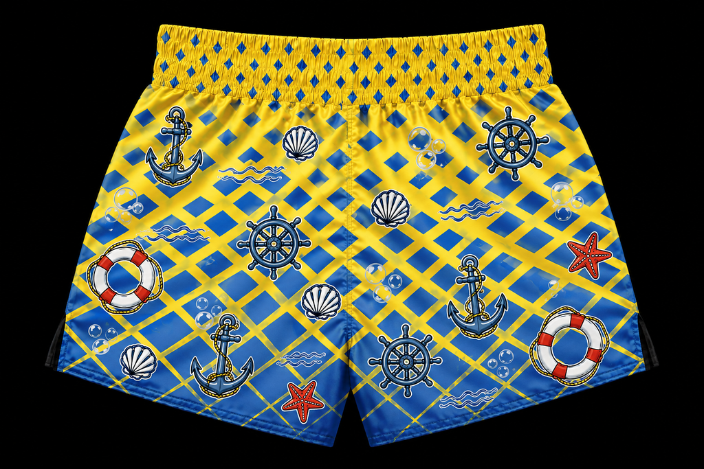 Short Muay Thai/Treino/Passeio Sublimado Infantil Bob Esponja