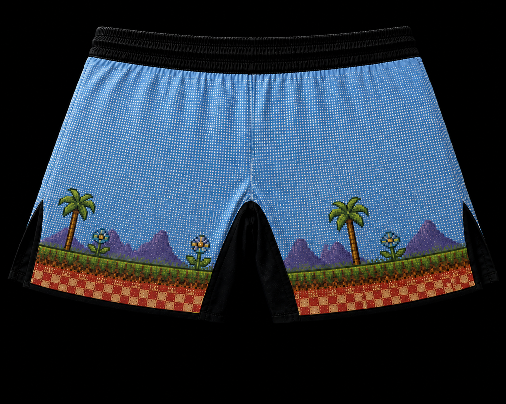 Short Muay Thai/Treino/Passeio Sublimado Sonic Adulto/Infantil Punk