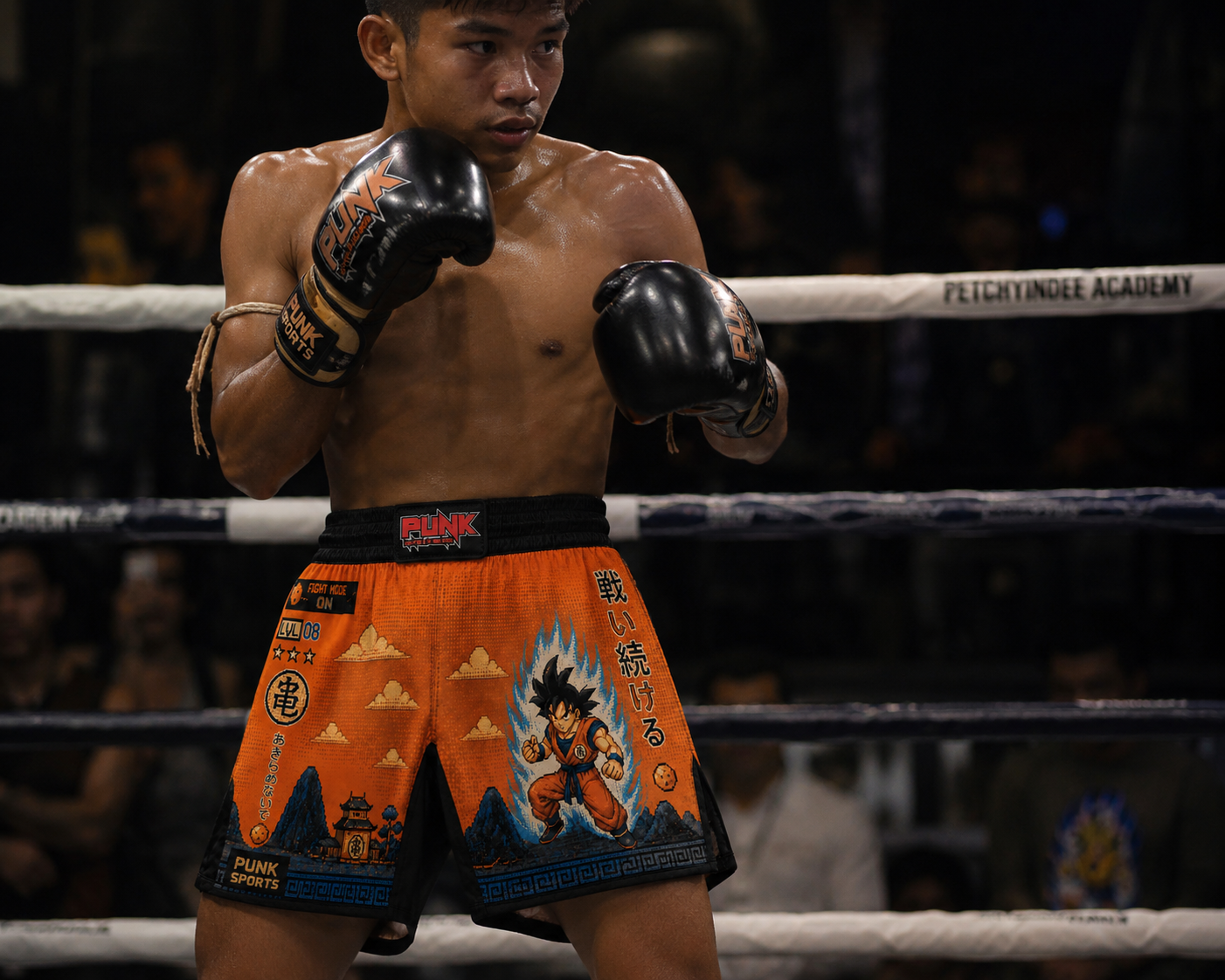 Short Muay Thai/Treino/Passeio Sublimado Goku Adulto/Infantil Punk