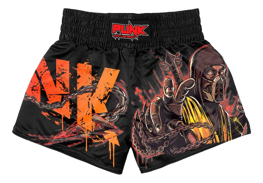 Short Treino/Passeio/Muay Thai Sublimado Scorpion Adulto/Infantil