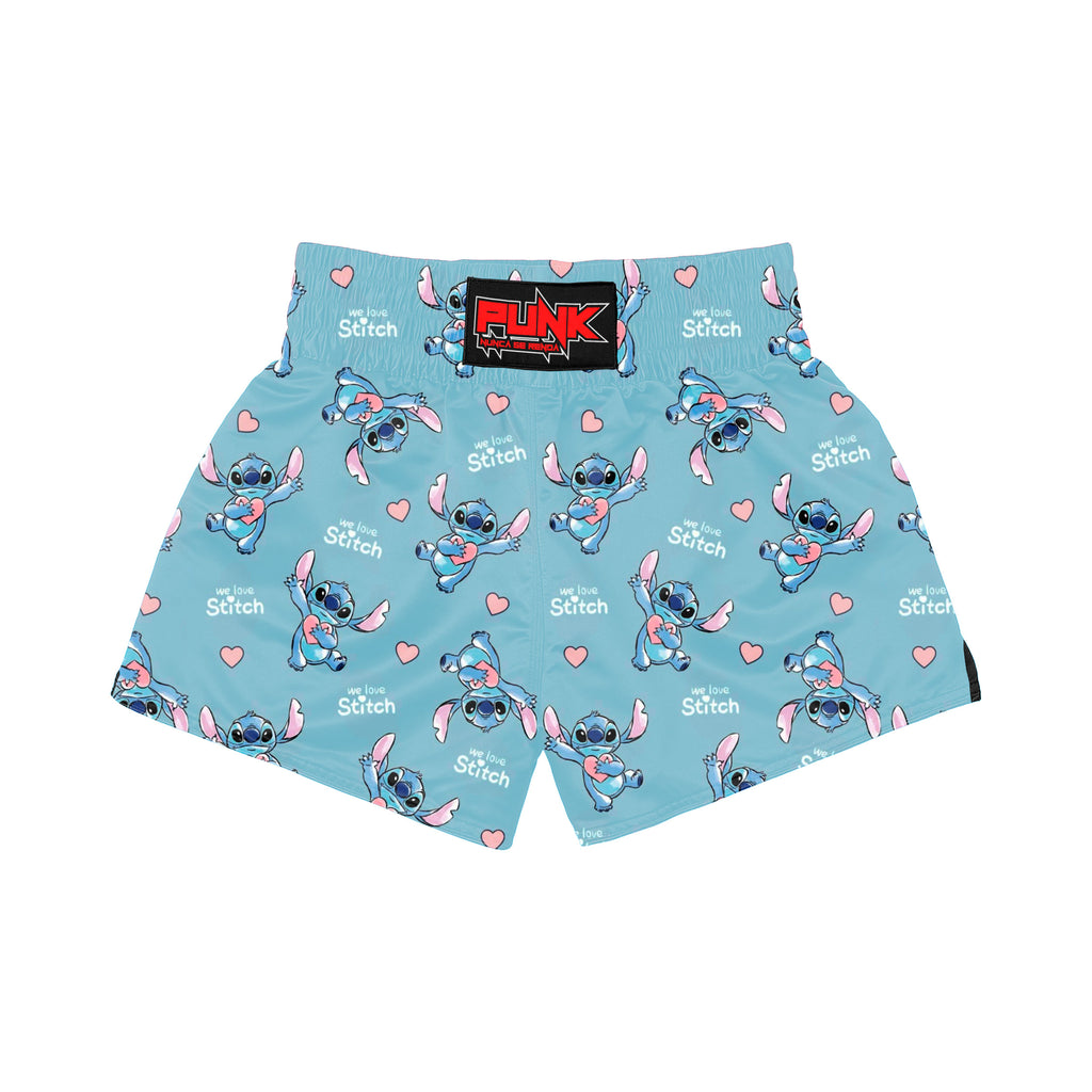 Short Treino/Passeio/Muay Thai Sublimado Stitch Adulto/Infantil
