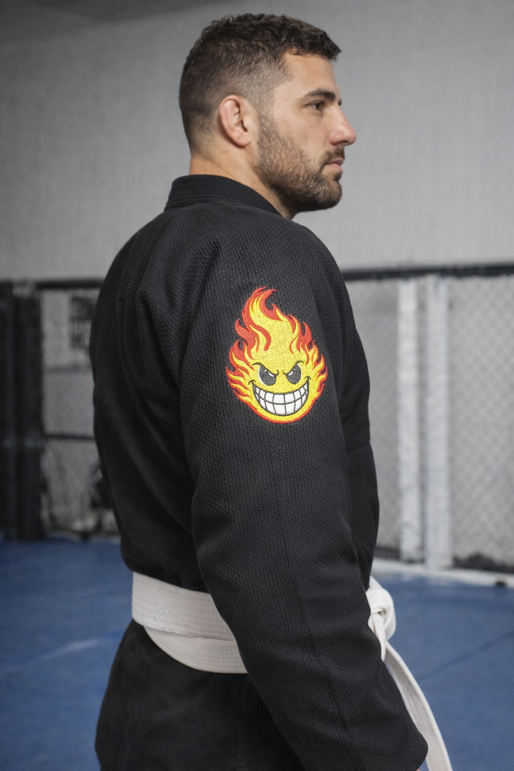 Kimono Jiu Jitsu Trançado Bordado Punk