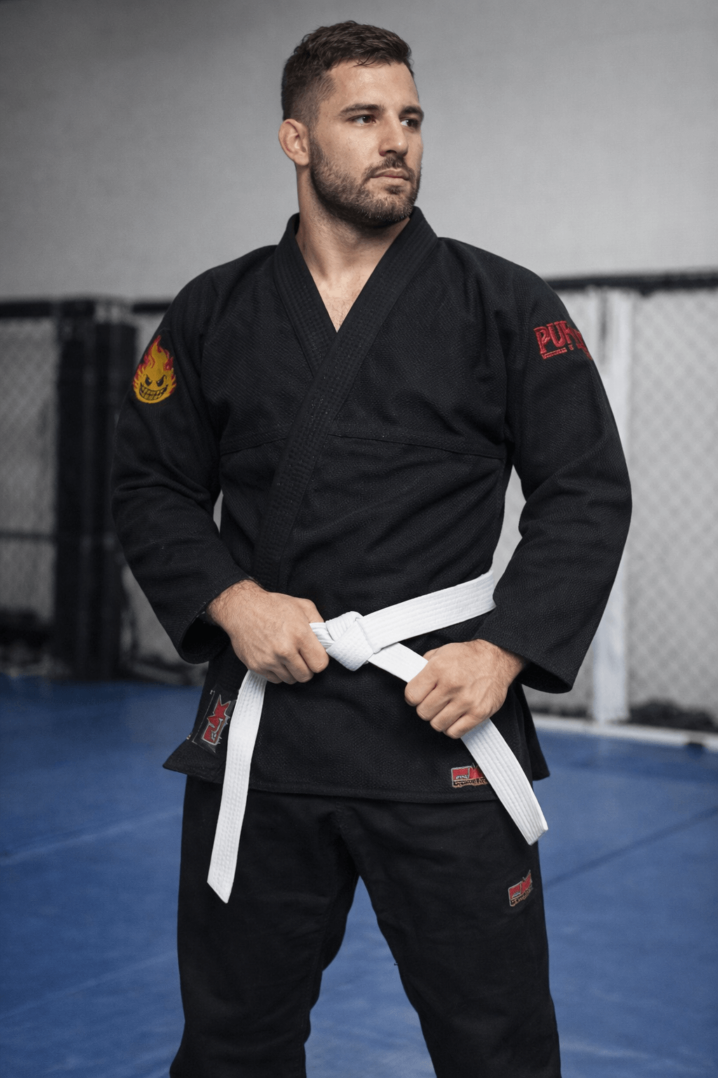 Kimono Jiu Jitsu Trançado Bordado Punk